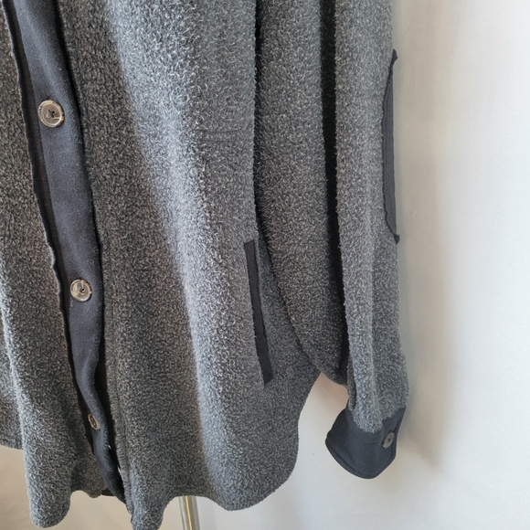 Free People Ruby Fleece Jacket Washed Black S - Picture 7 of 16